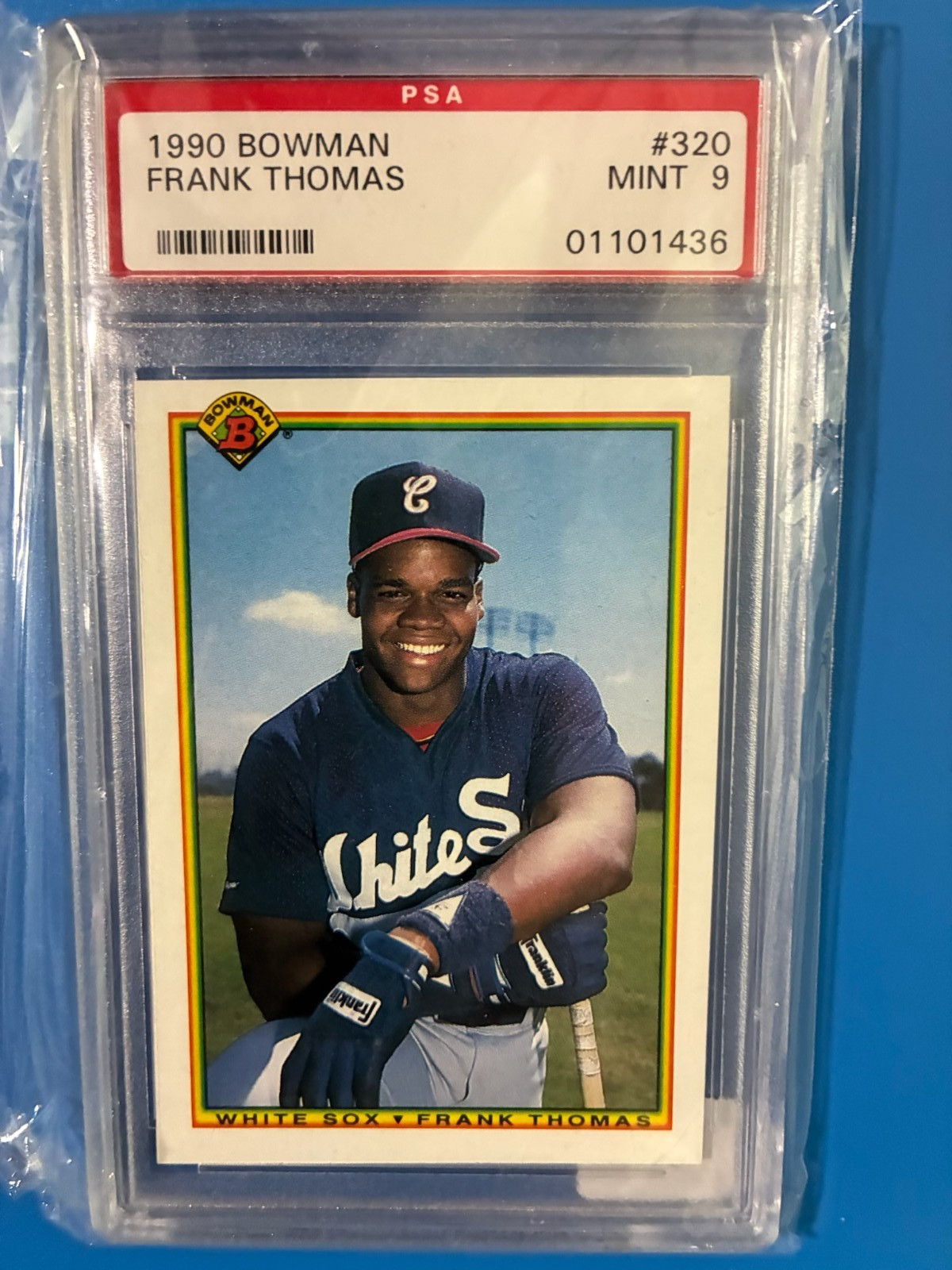 FRANK THOMAS 1990 BOWMAN, #320 GRADED MINT 9