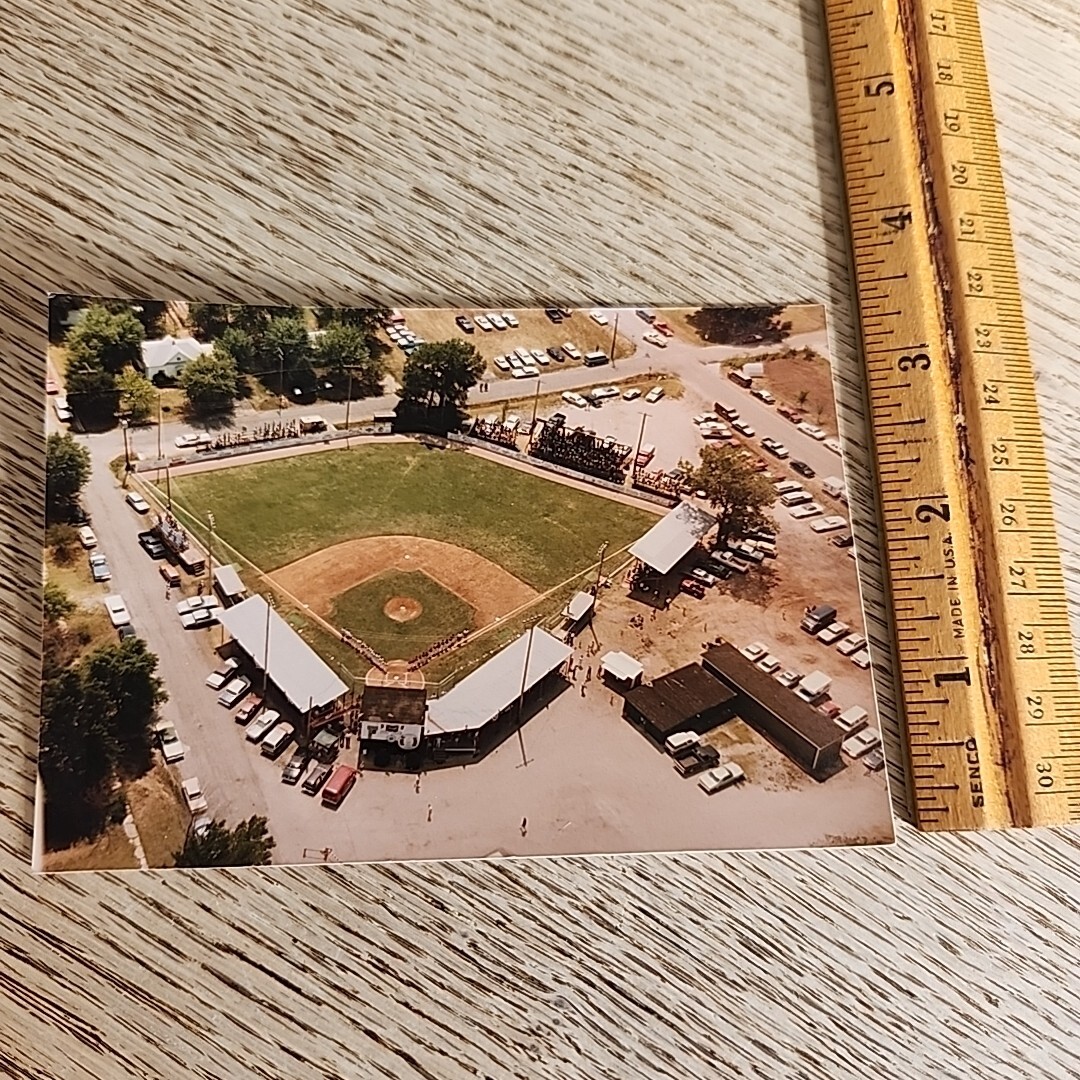 Vintage Baseball Diamond National Anthem Aerial Snapshot Color 3.5 X 5 In