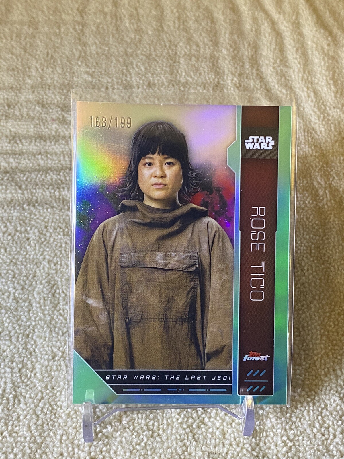 2023 Finest Star Wars #FN-39 Rose Tico Aqua Refractor #/199