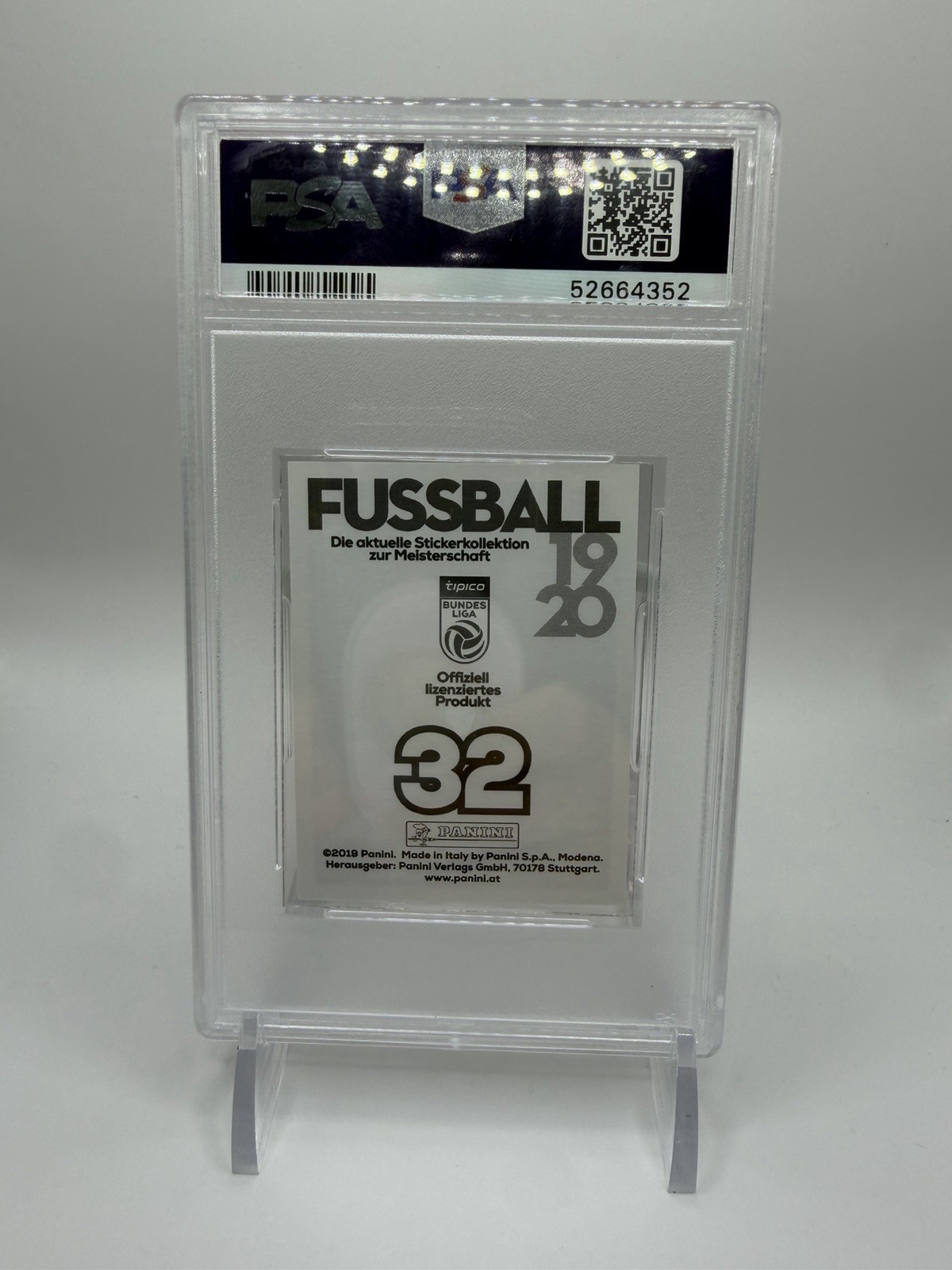 2019 Panini Fussball Bundesliga Erling Haaland #32 Rookie Sticker PSA 10 GEM MT