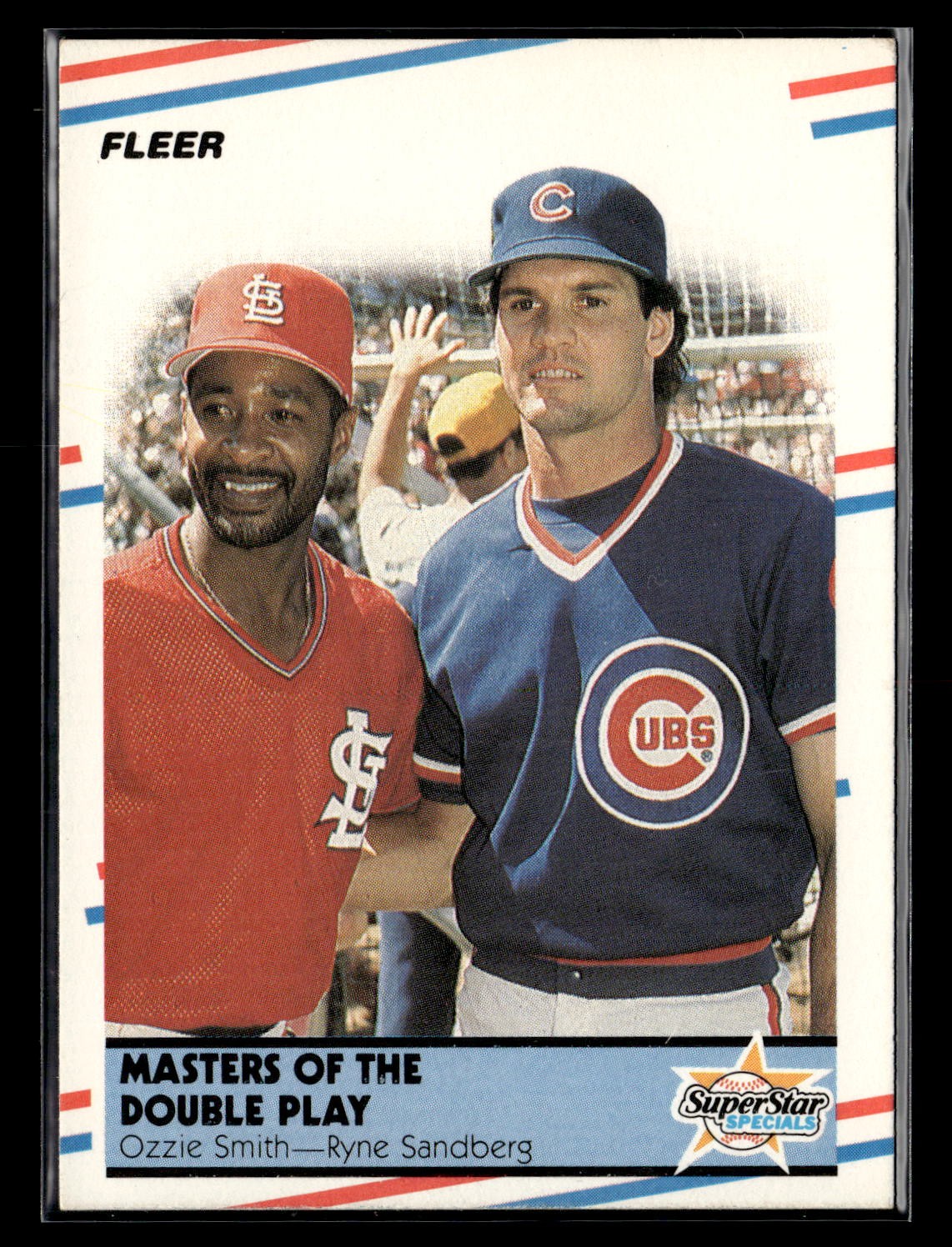 1988 Fleer #628 Masters of the Double Play – Ozzie Smith / Ryne Sandberg