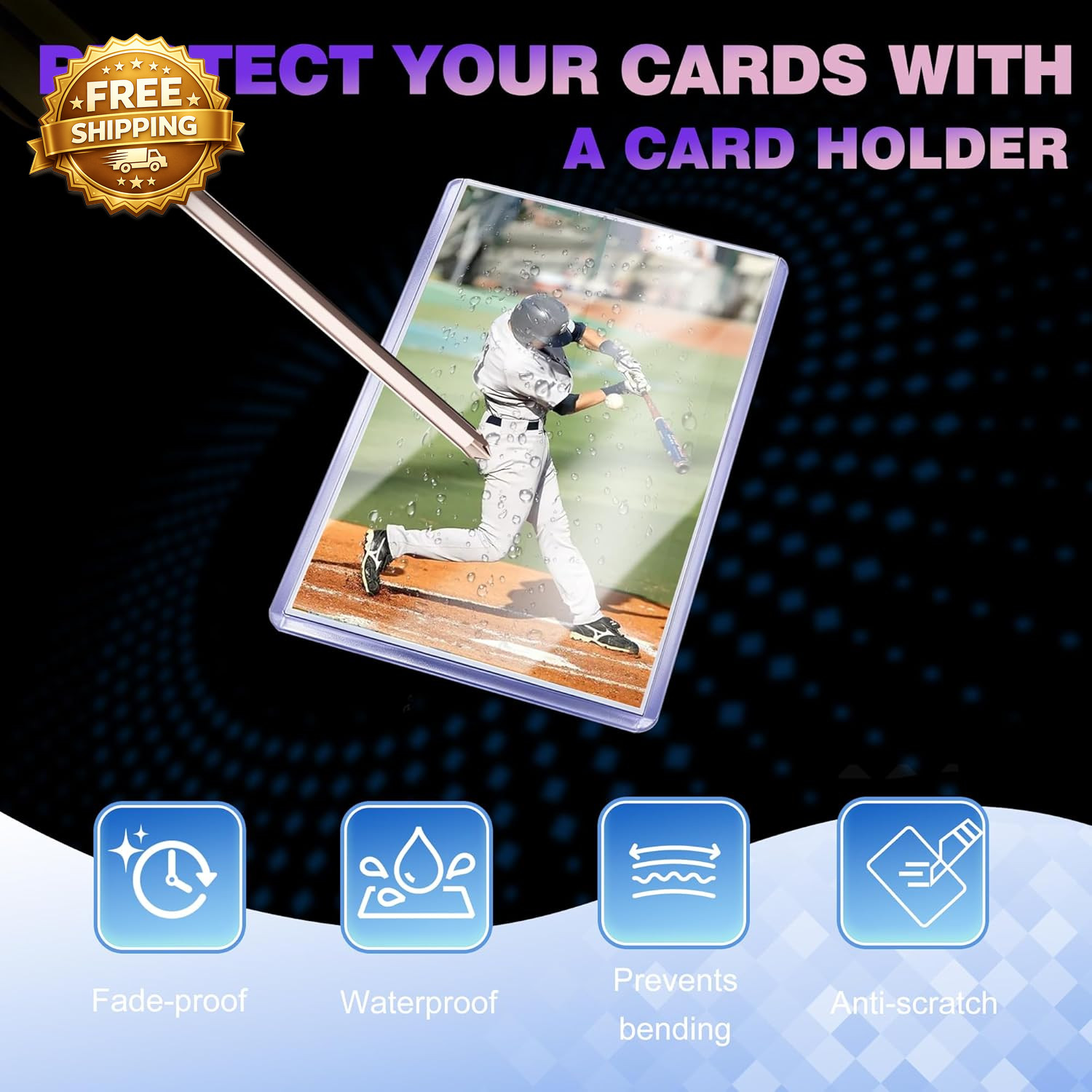 1000 Card Sleeves Top Loaders for Cards 3X4 Baseball Card Protectors Toploaders