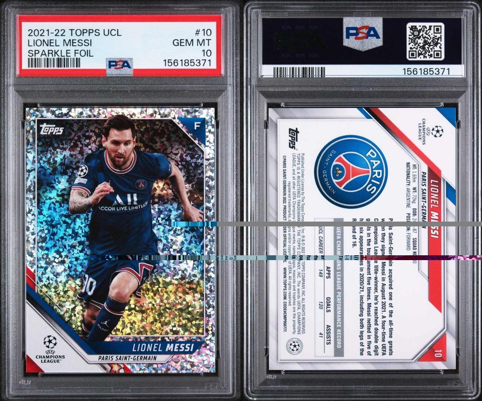 2021-22 Topps Uefa Champions League – Lionel Messi #10 Sparkle Foil