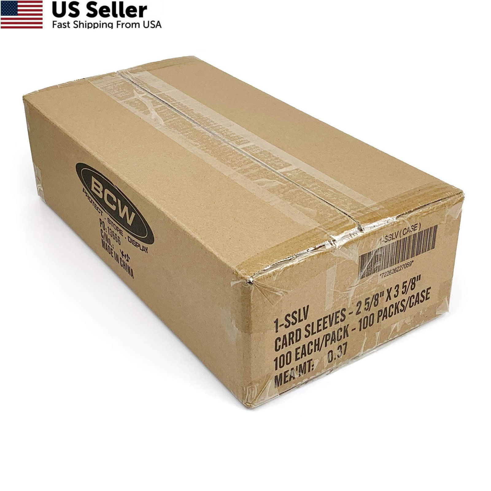 BCW Standard Card Sleeves – 2-5/8″ x 3-5/8″ – 100 Packs (10,000ct 100, Clear