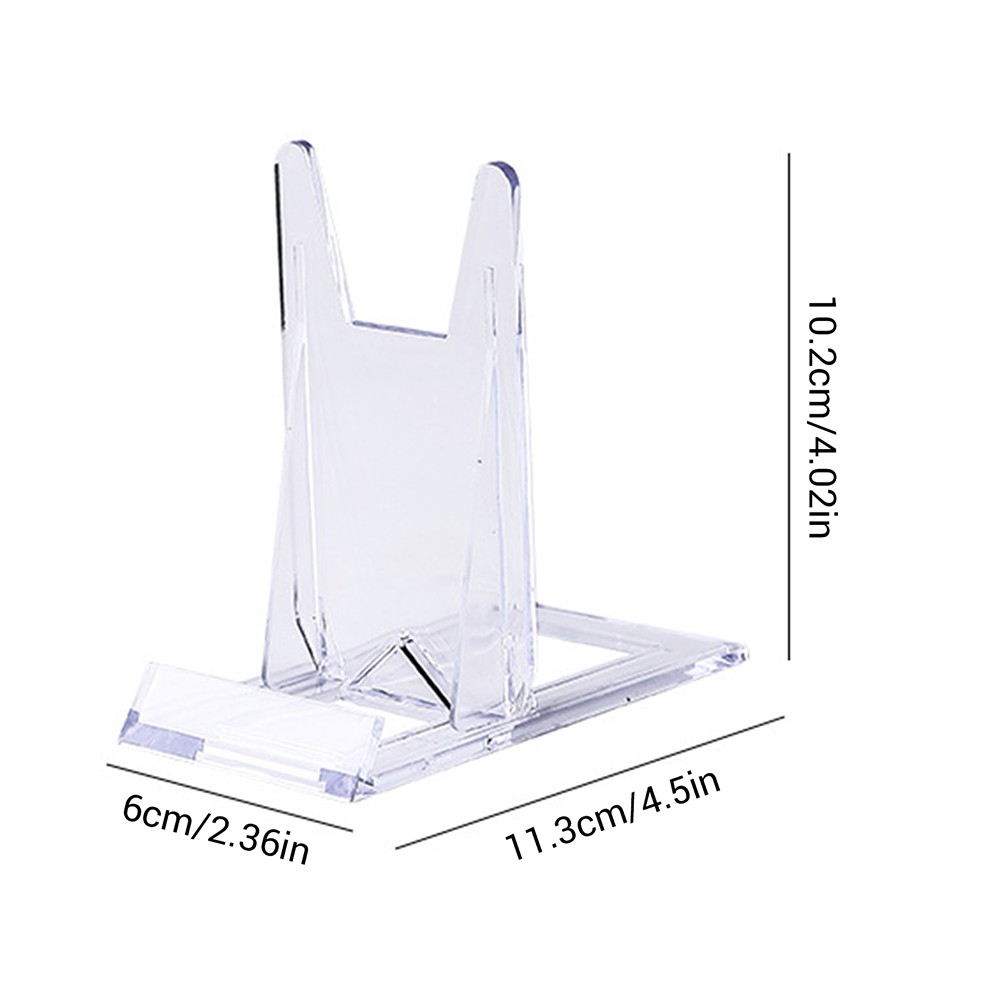 1-20PCS Clear Acrylic Plaque Display Adjustable Plastic Holder Stand For Tray