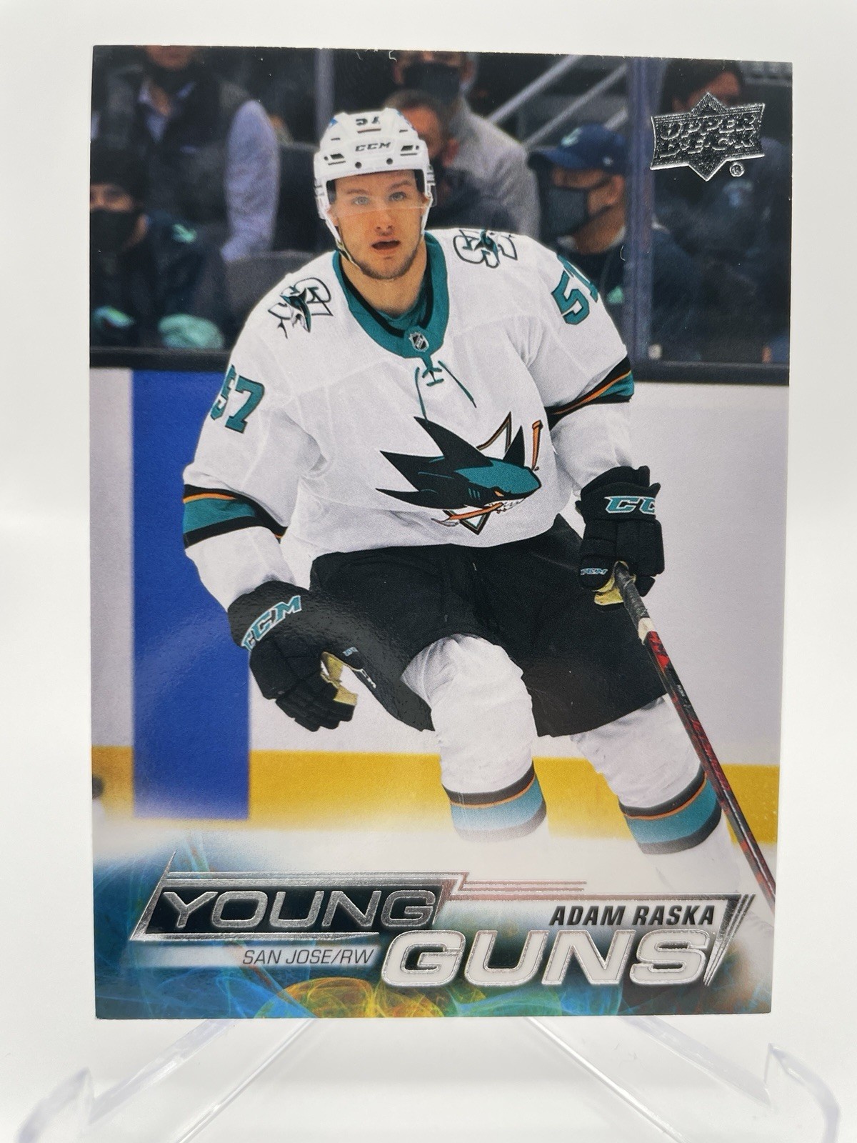 Adam Raska 2022-23 Upper Deck Young Guns French Jeunes Loupes RC #232 SJ Sharks