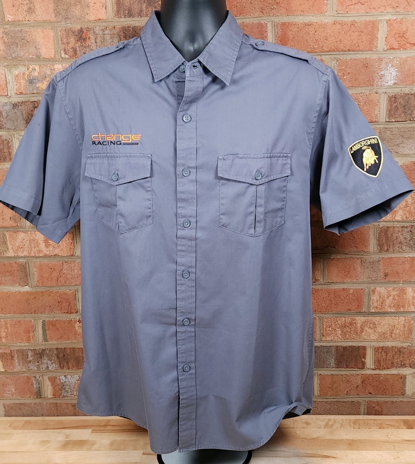 Lamborghini Blancpain Change Racing Super Trofeo Large Team Issue SS Button Up