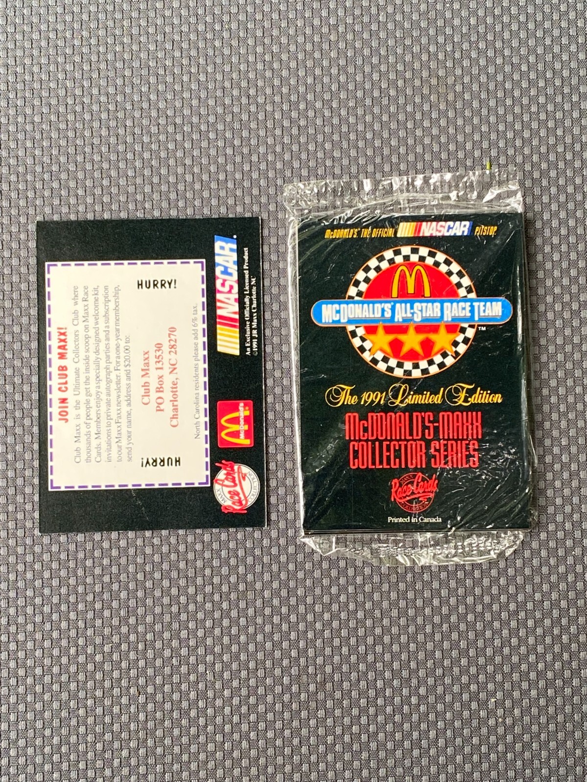 500 pcs NASCAR Vintage 1991 Maxx Trading Card McDonalds All Star Race 5 card set