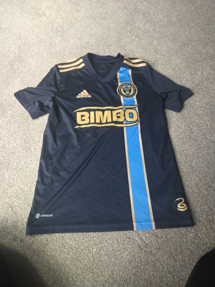 Philadelphia Union Adidas MLS Youth Soccer Jersey Large 164-13/14 Y