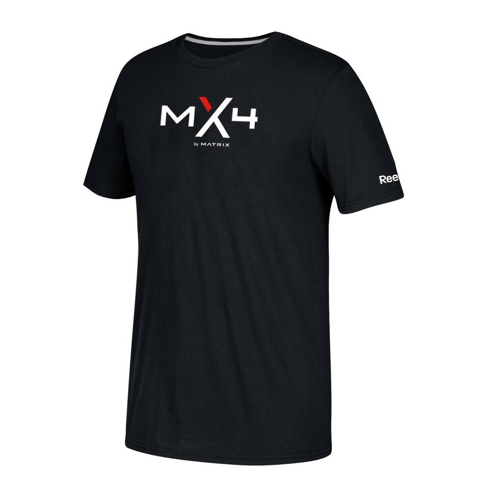 Reebok CrossFit Men’s Black MX4 – Matrix Fitness Dual-Blend T-Shirt