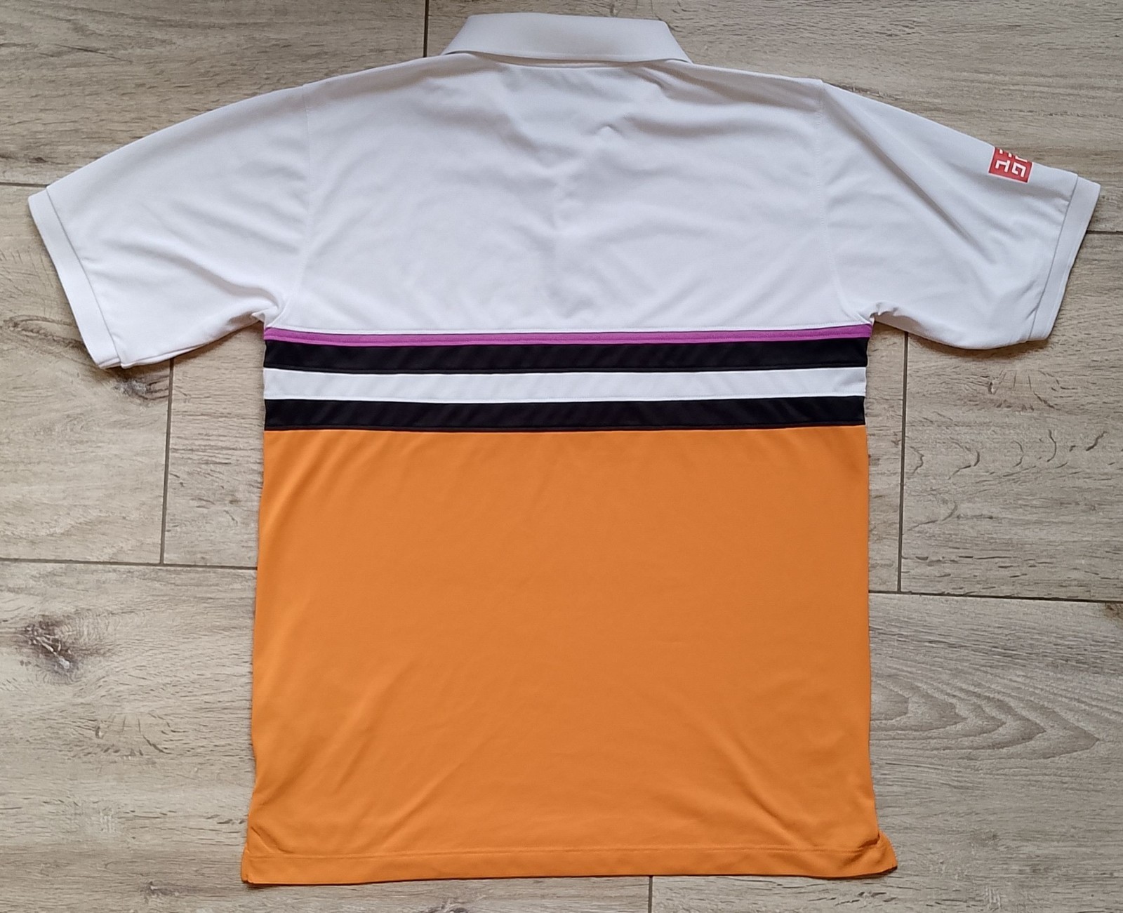Kei Nishikori French Open 2019 Uniqlo Dry-Ex Tennis Polo Shirt Colorblock Mens M
