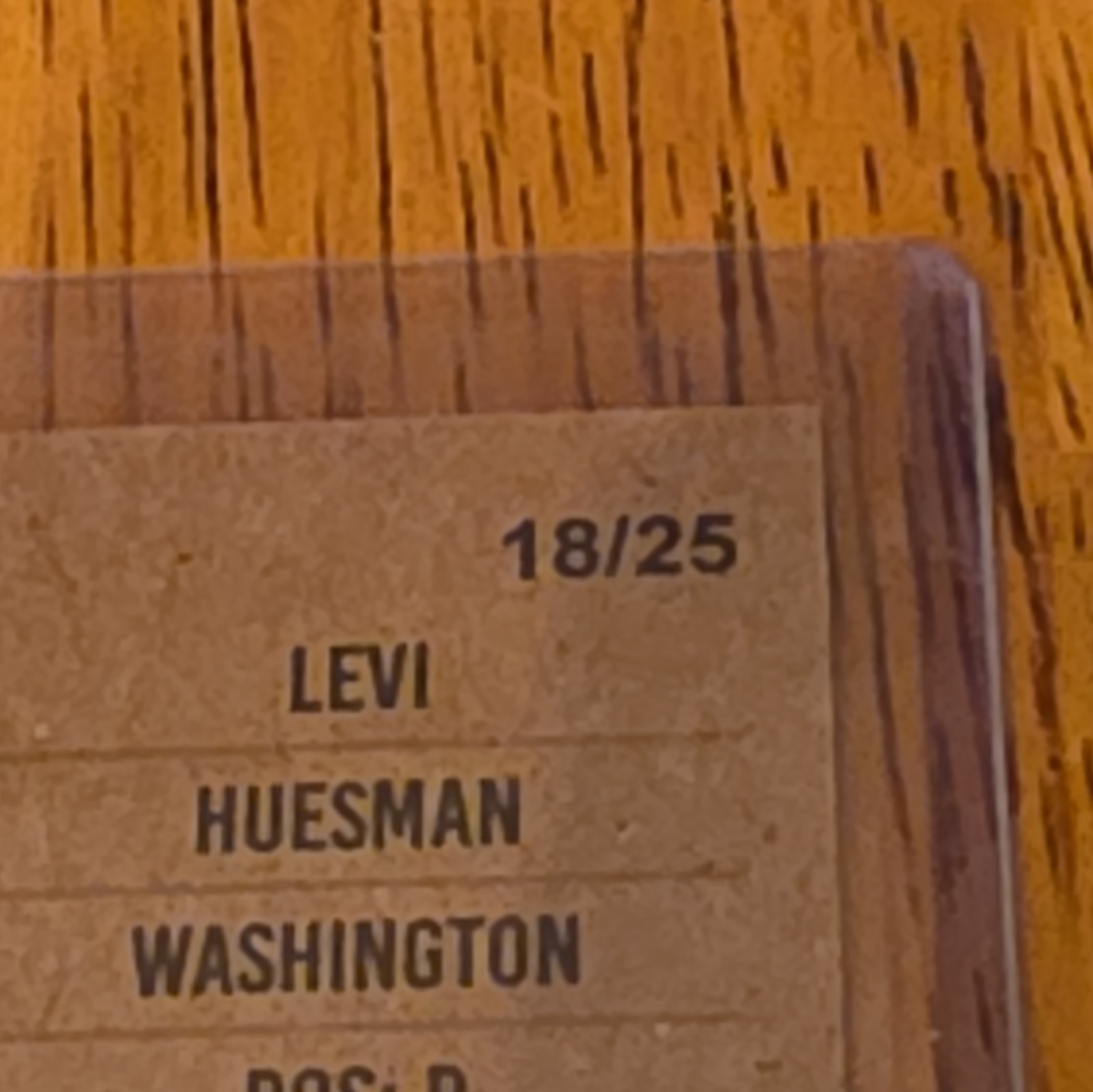 Onyx Authenticated Signature Autograph 2024 Onyx Vintage Levi Huesman #/25 S.S.P