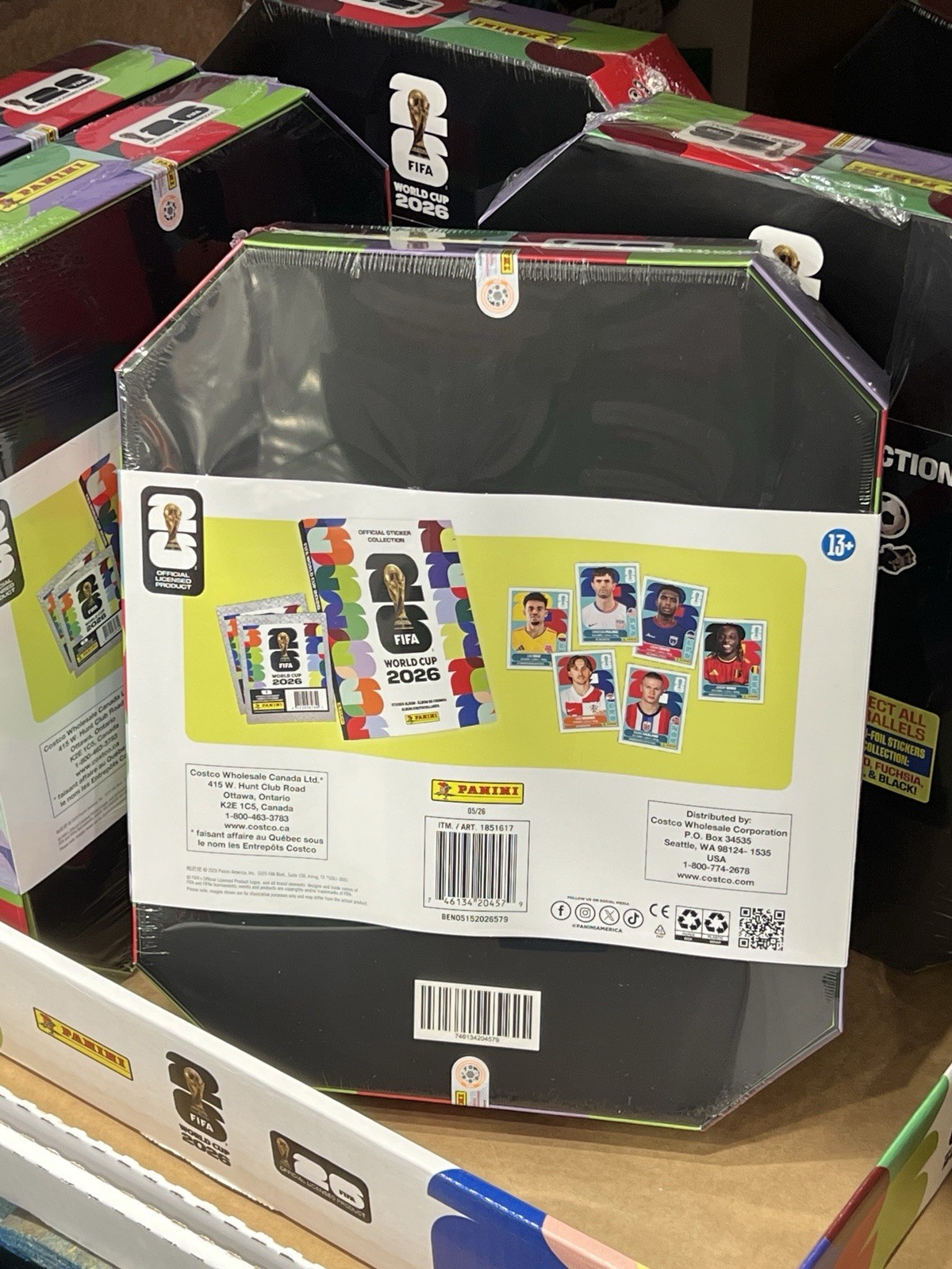 PANINI Soccer FIFA WORLD CUP 2026 Sticker Stadium Box 40 Packs Hard Cover Album