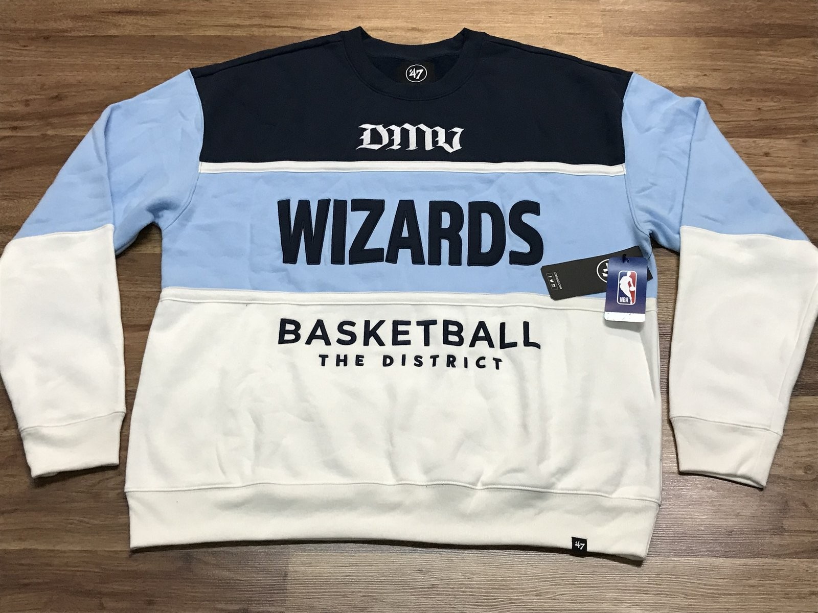 MENS XL – NEW ’47 Brand NBA Washington Wizards The District Fleece Sweatshirt