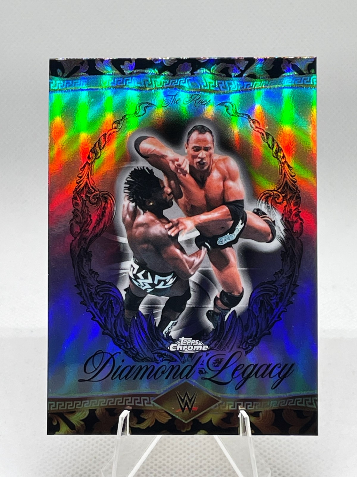 2026 Topps Chrome WWE The Rock #RDL-17 The Rock Diamond Legacy