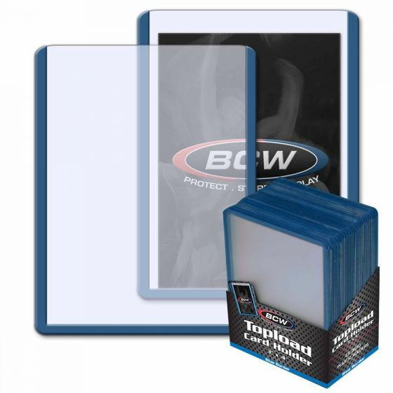 2X BCW 3×4 Topload Card Holder – Blue Border