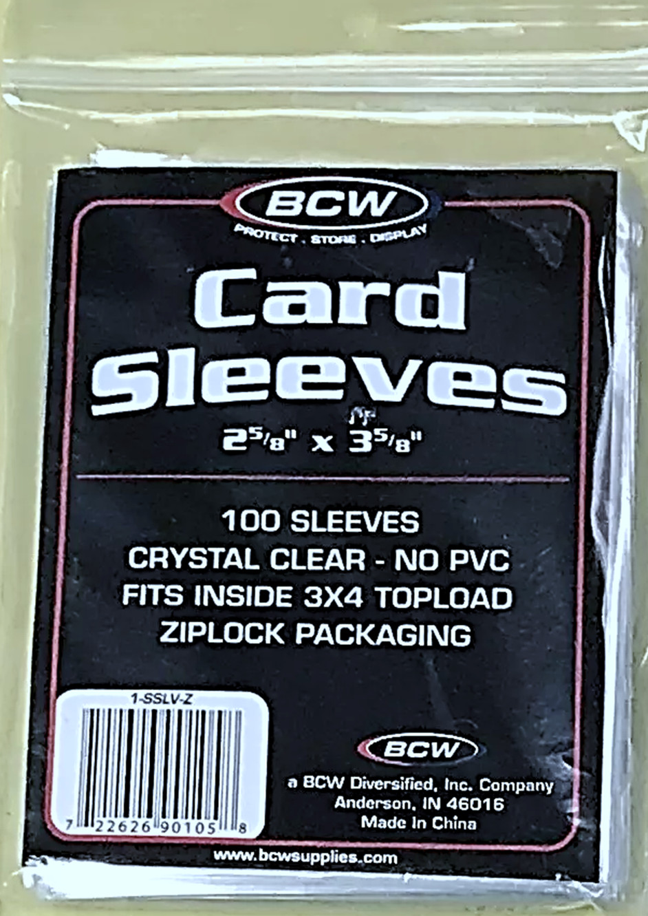 BCW Penny Card Sleeves Standard Size, 100/pack