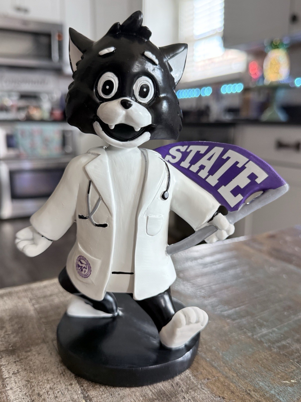 Mascot WILLIE the WILDCAT Kansas State Veterinary Medicine Bobblehead NIB!