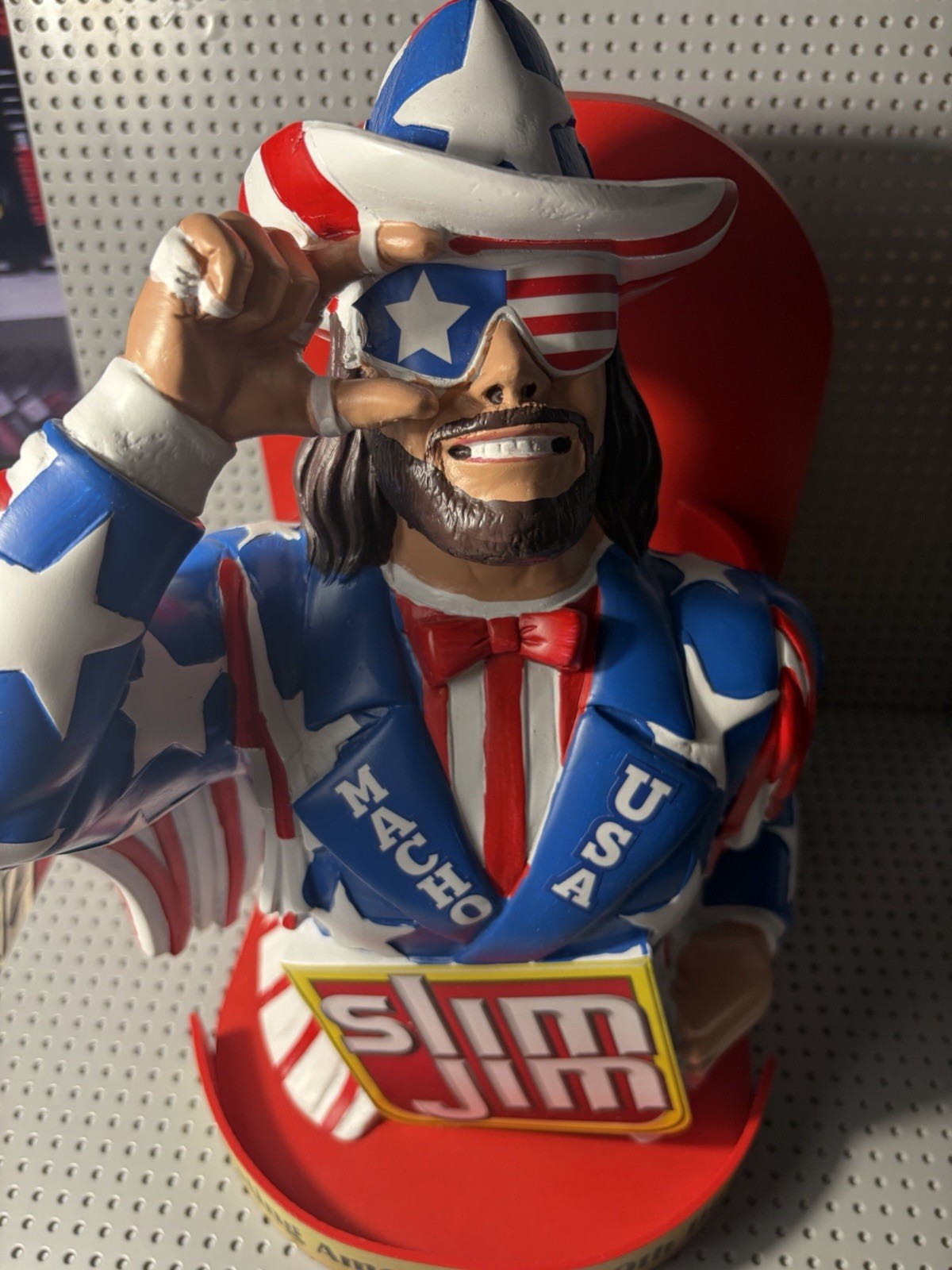 MACHO MAN RANDY SAVAGE SLIM JIM COLLECTOR DISPLAY 2026 AMERICA’S BIRTHDAY