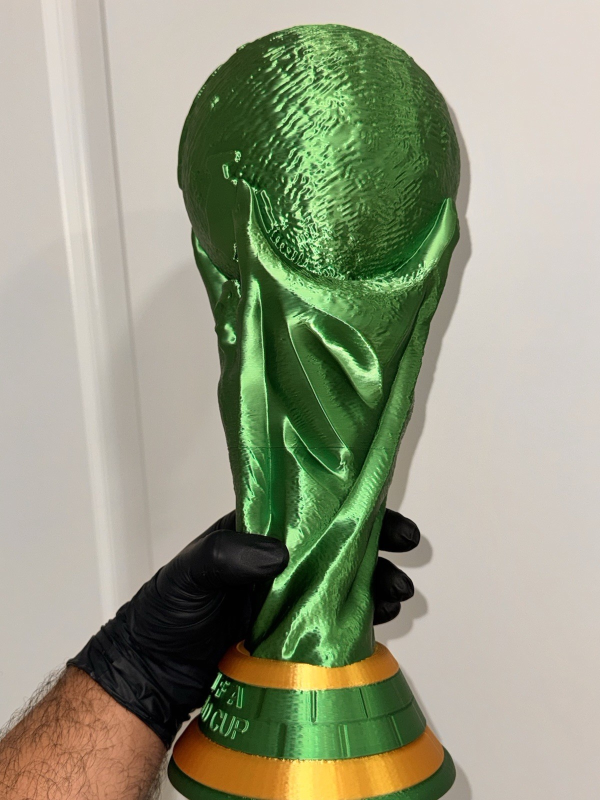 Green FIFA World Cup Trophy Replica 14.5” Limited Edition 3D Printed PLA Tiktok