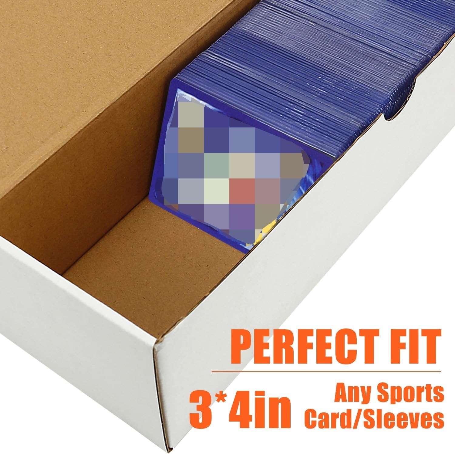 4-Pack White Vintage Trading Card Storage Boxes, Holds 800 Cards