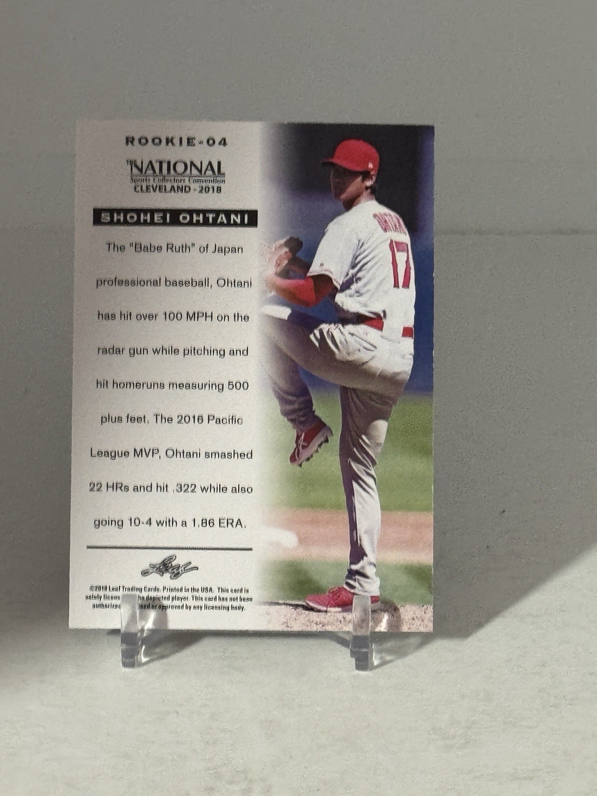 2018 Leaf The National NSCC Shohei Ohtani #Rookie-04 RC CENTERED SHIPS SAME DAY