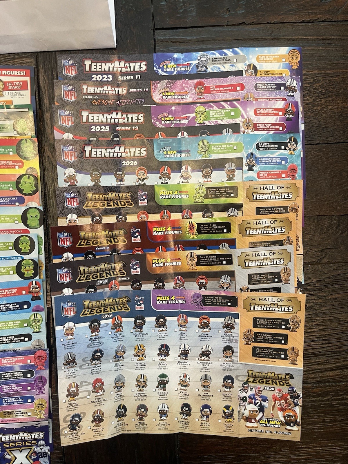 All 18 NFL TeenyMates Cecklist (Normal & Legends) Super Hard to Find!!!!!