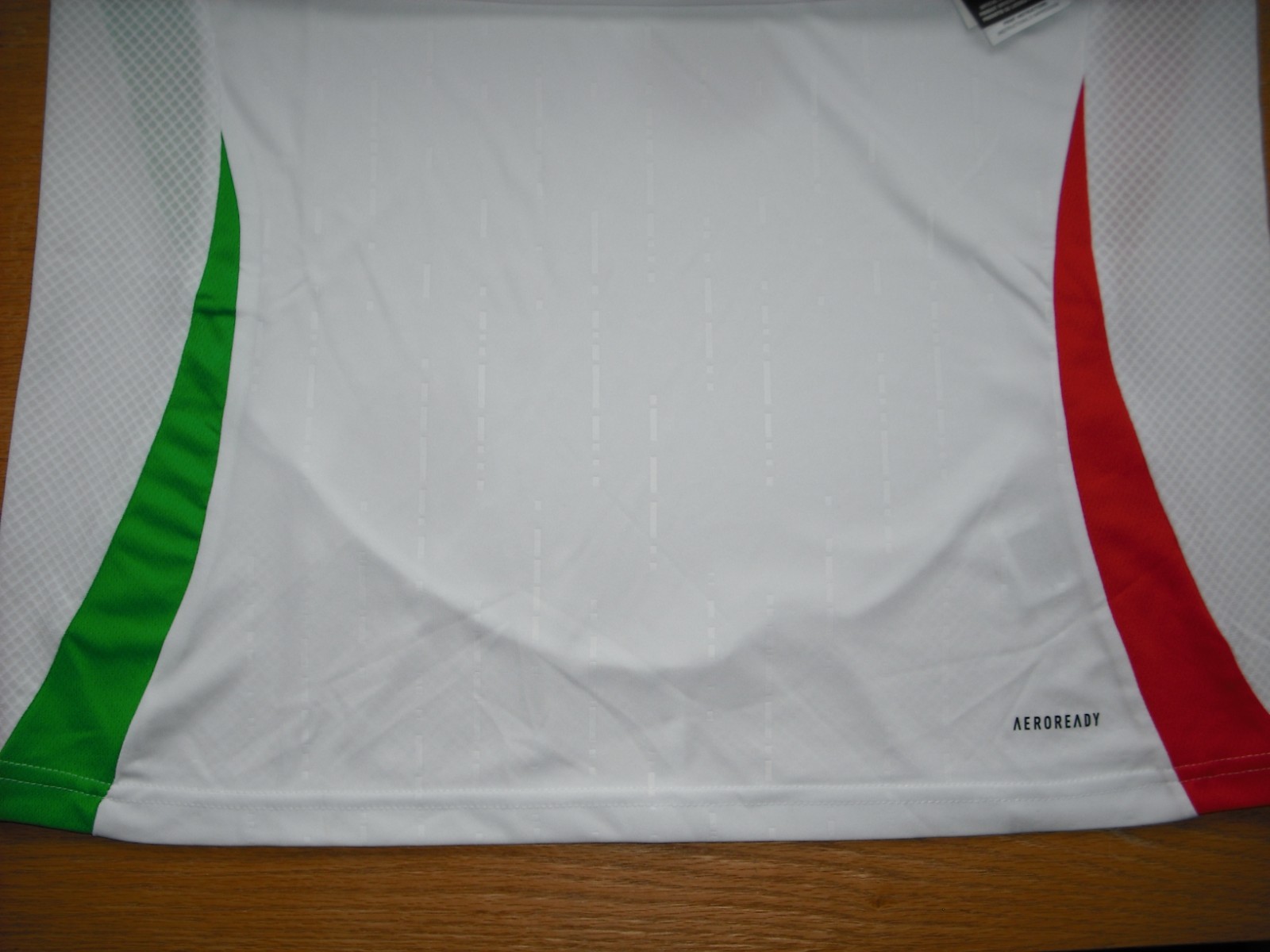 Mens NWT Adidas ITALIA Soccer Jersey #IN0656 White w/Red Green Blue Trim Sz:L