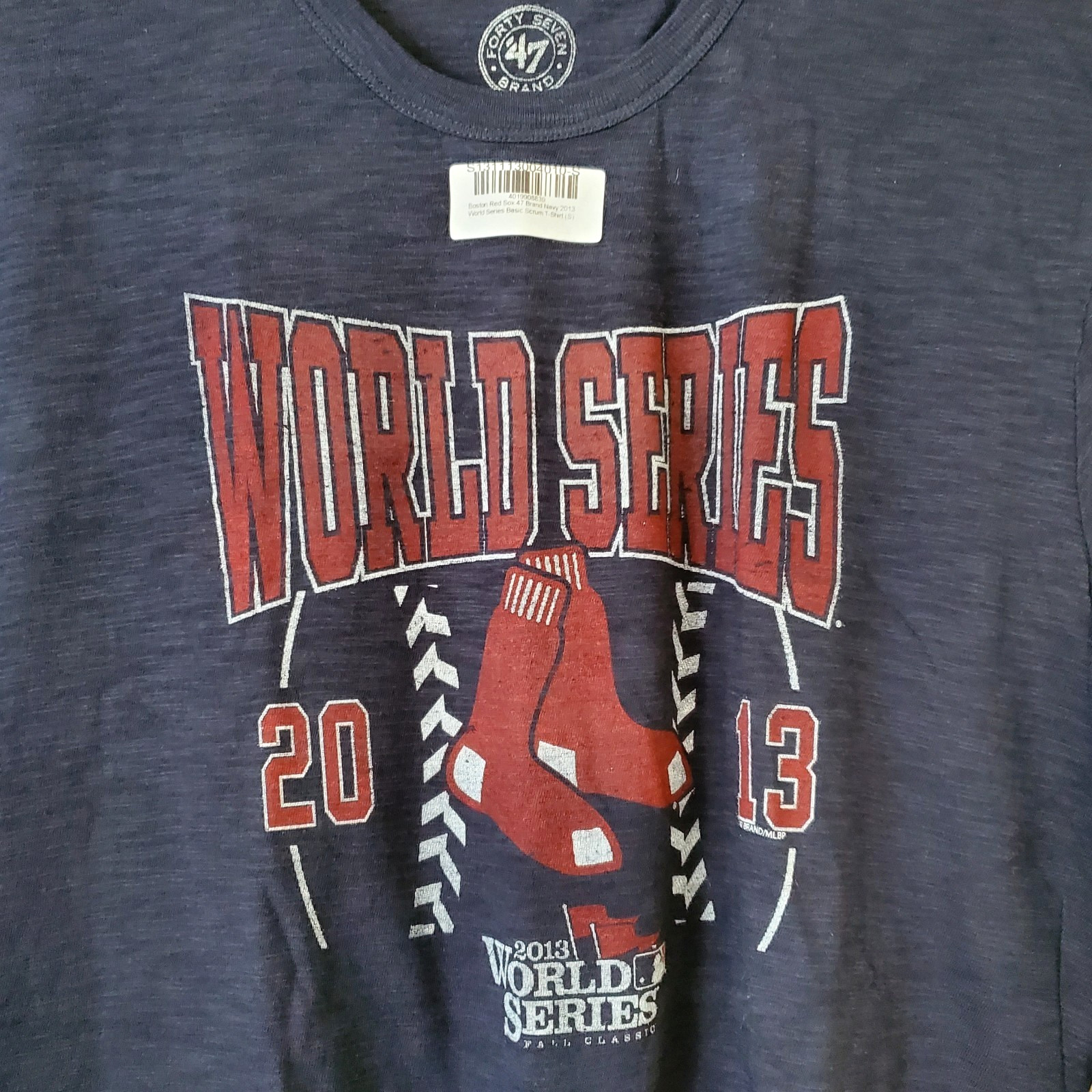 Boston Red Sox ’47 Brand 2013 World Series T-Shirt Navy Blue Men’s Small NWT