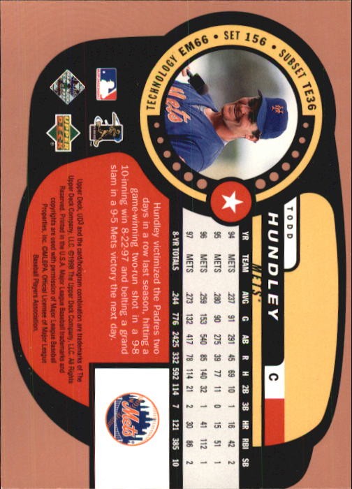1998 UD3 #156 Todd Hundley EE – BB