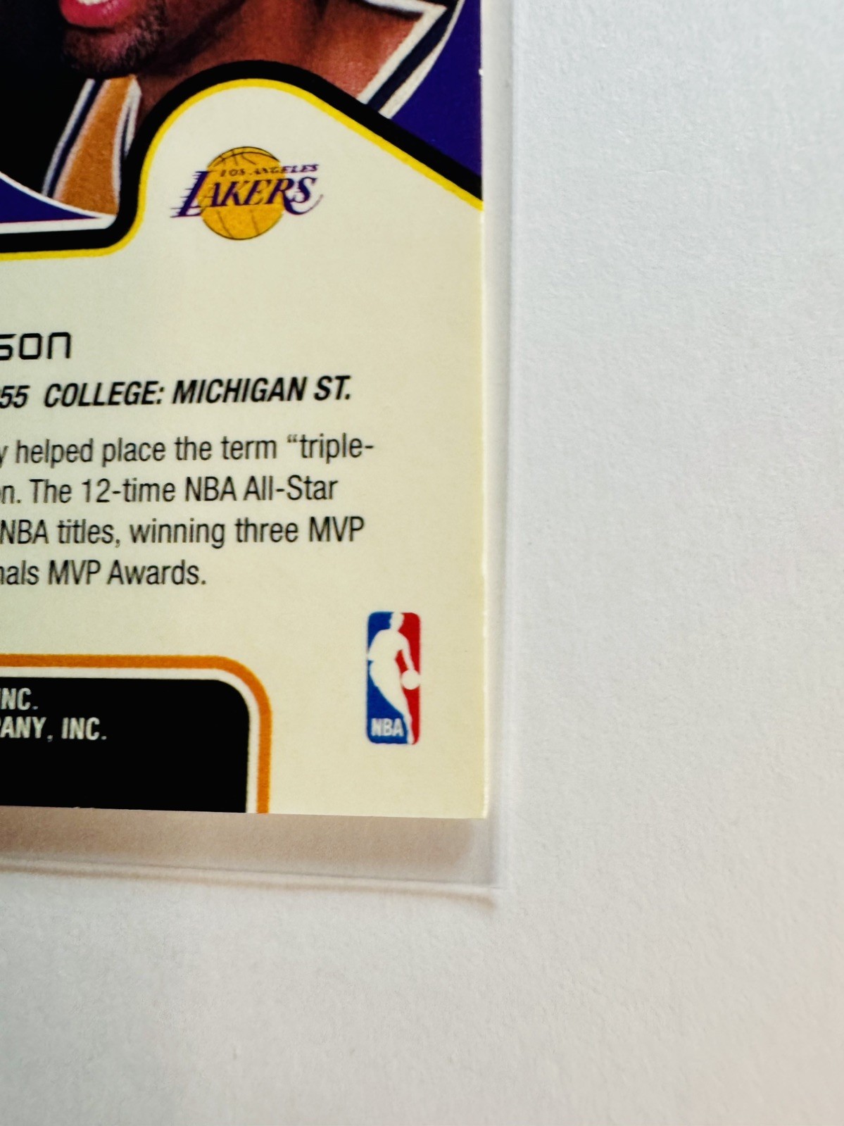 2000-01 Stadium Club Co-Signers Magic Johnson & Shaq Dual Auto #CS1 Lakers HOF