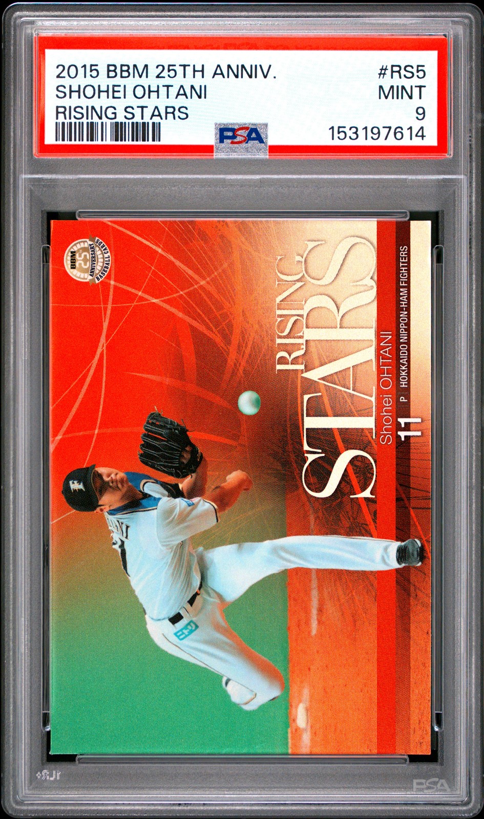 2015 BBM 25TH ANNIVERSARY RISING STARS #RS5 SHOHEI OHTANI PSA 9