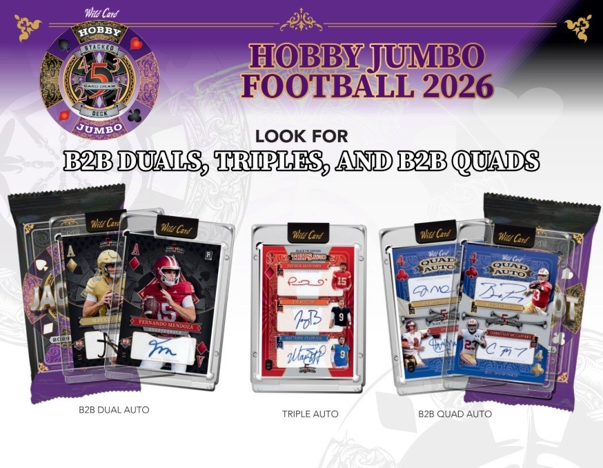 2026 WILD CARD 5-CARD DRAW STACKED DECK FOOTBALL FACTORY SEALED HOBBY JUMBO BOX