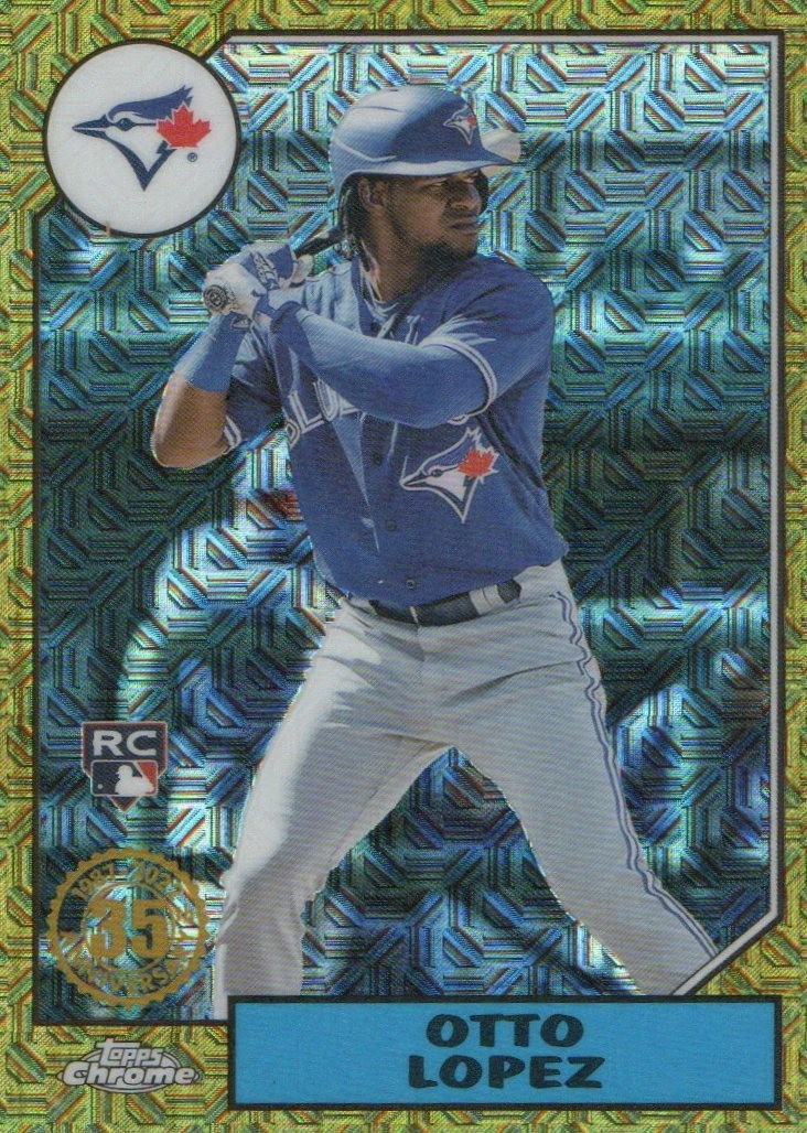 2022 Topps Series 2 Otto Lopez 1987 Silver Pack Mojo Refractor RC T87C2-65