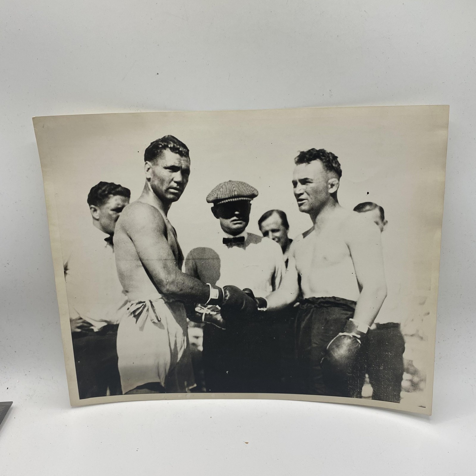 Vintage Jack Dempsey Tommy Gibbons 1923 Original Boxing Photo 8x10in Black White