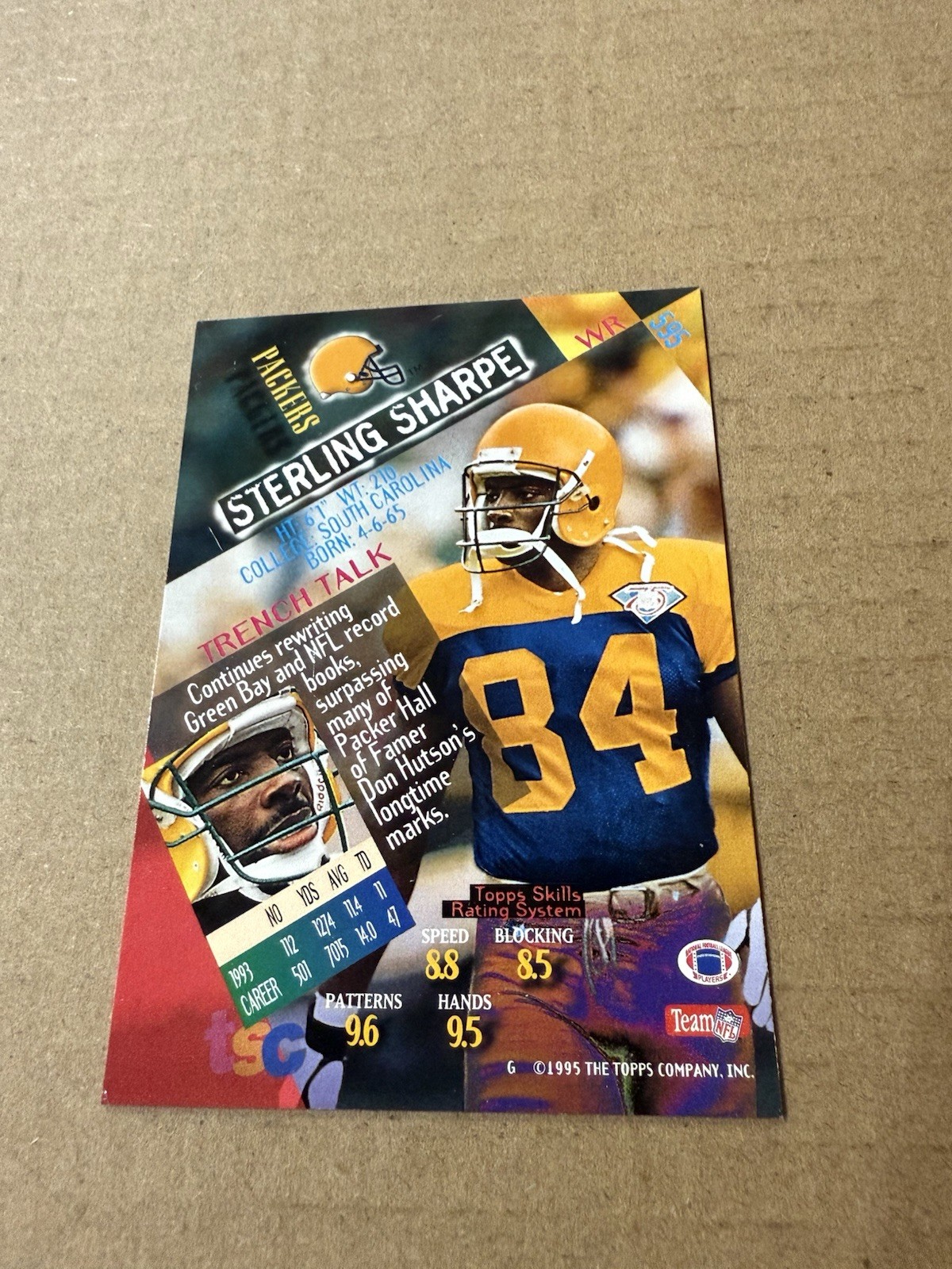 1995 Stadium Club 1ST Day Issue #595 Sterling Sharpe Green Bay Packers NMT MINT