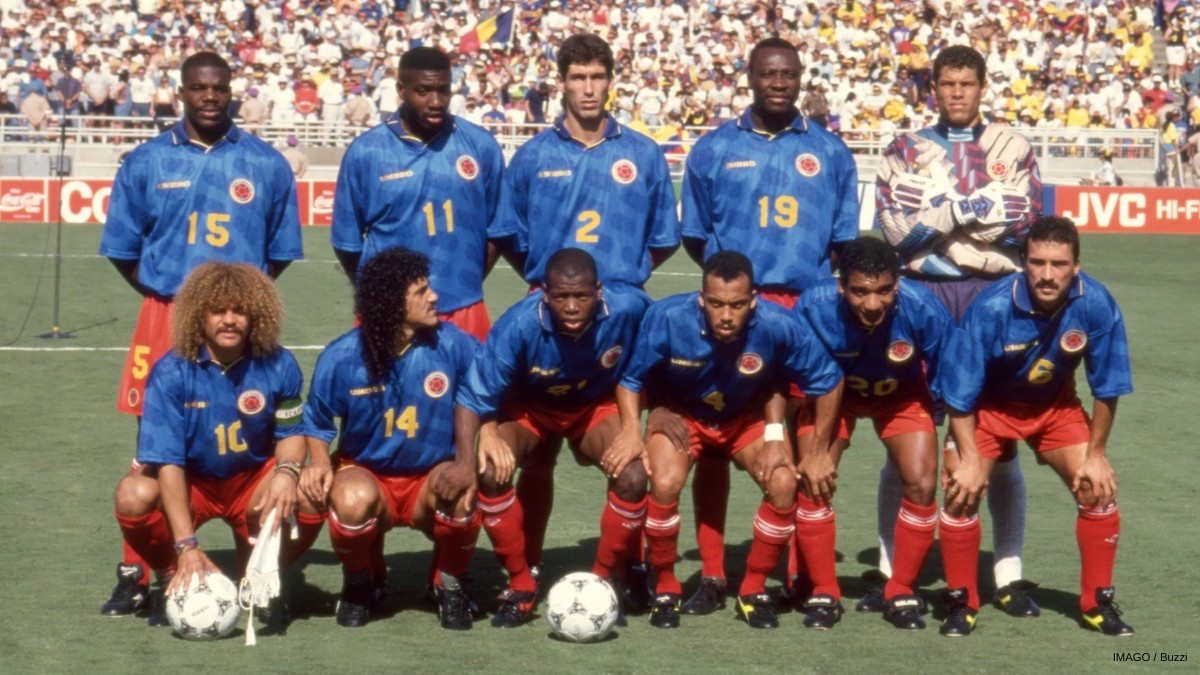 Camiseta Colombia Retro Mundial 1994 Azul -Colombia Jersey 1994 Vintage Colombia