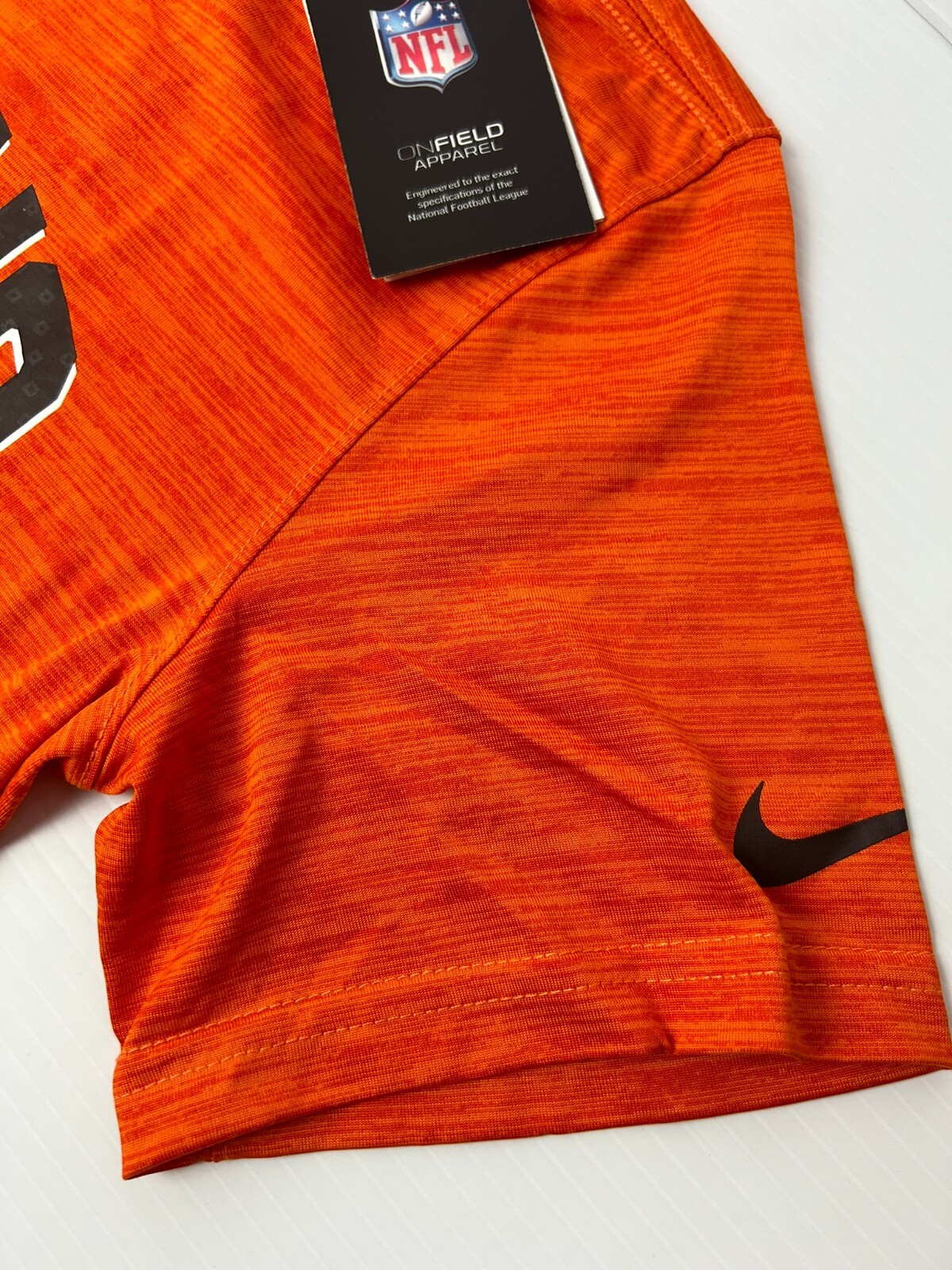 Nike Cleveland Browns Mens Size Small Football Dri-fit Shirt Velocity Orange