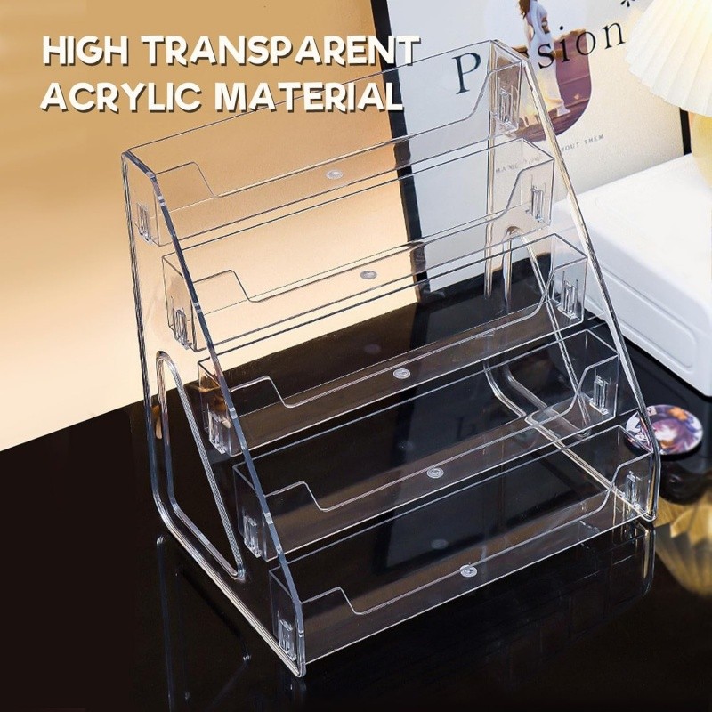 Card Display Stand 5-Tier Acrylic Organizer Clear Graded Card Shelf for Desk US