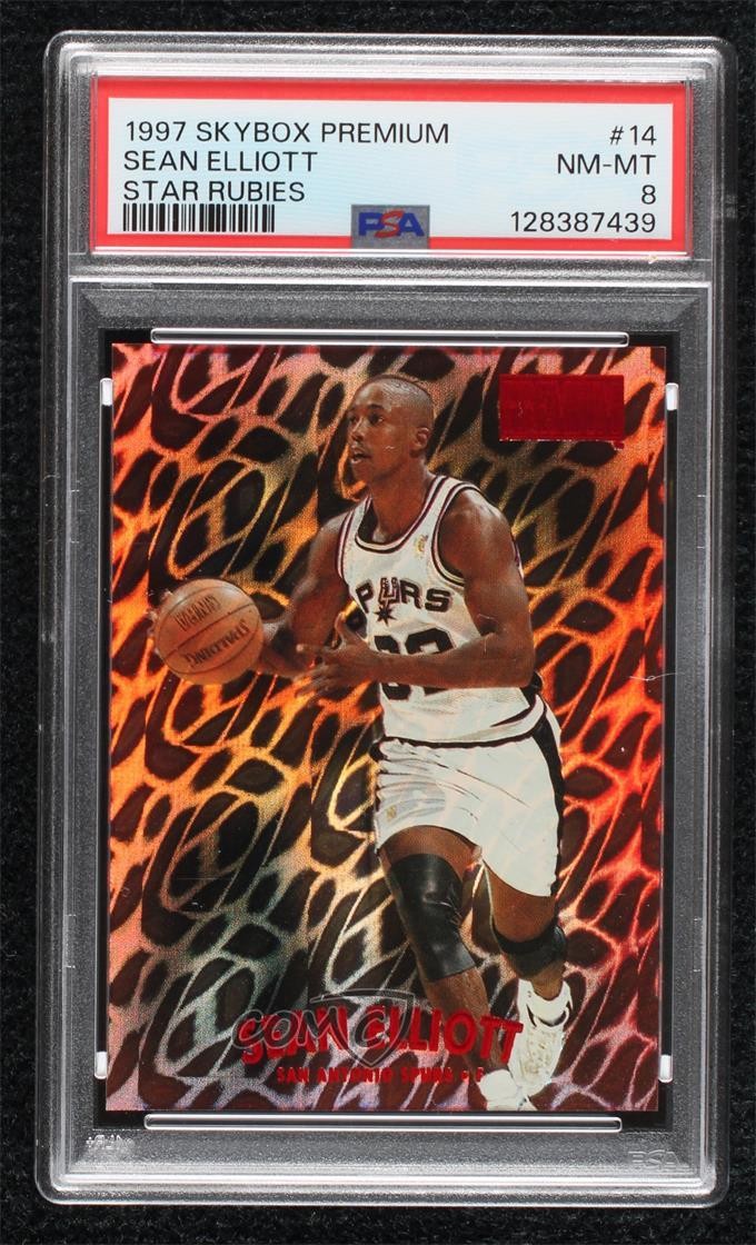 1997-98 Skybox Premium Star Rubies 41/50 Sean Elliott #14SR 6m7