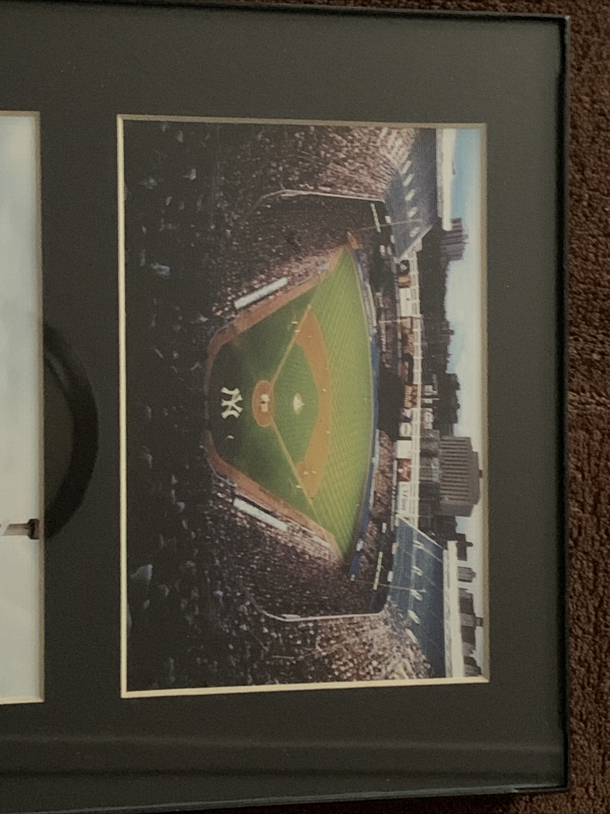 Yankee Stadium 2 Color Photos Each 4” x 6”, Matted & Framed Outside/Inside