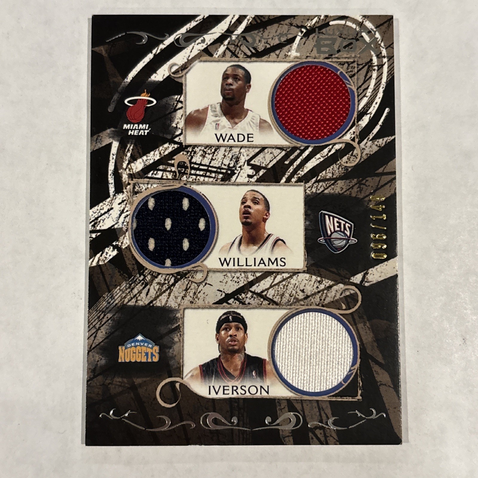 2007 Topps Luxury Box Wade, Iverson, Carmelo, Williams 096/149 Jersey