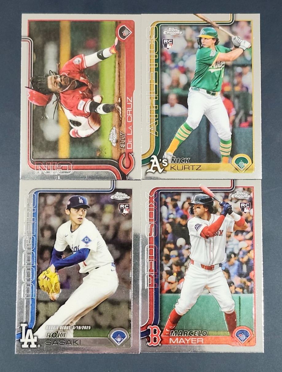 2025 Topps Chrome Update BASE with Rookies You Pick – 2 Card Minimum