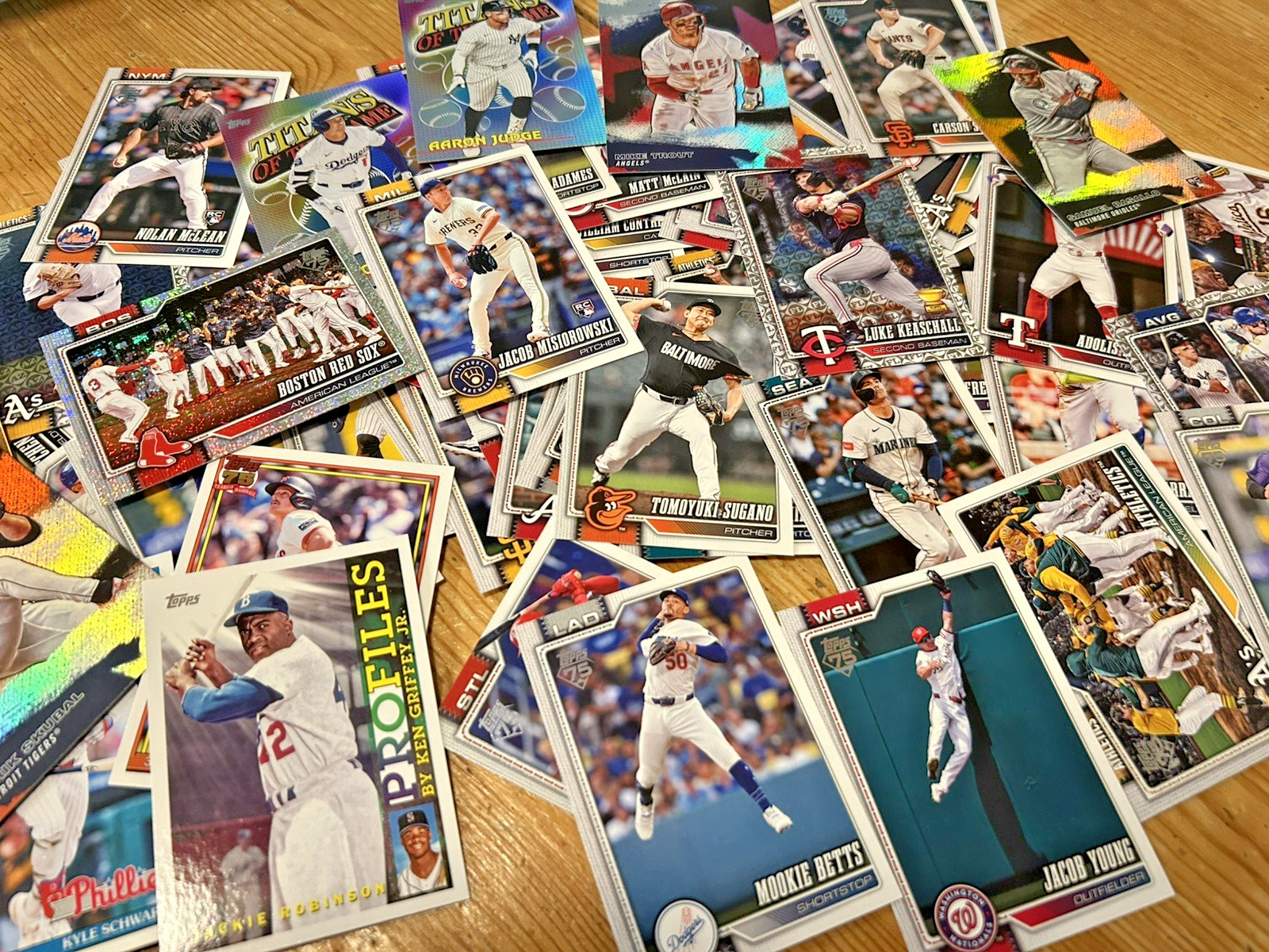 50 Card Lot – ALL 2026 Topps Baseball Sets – Topps Finest, Series 2, Bowman&More