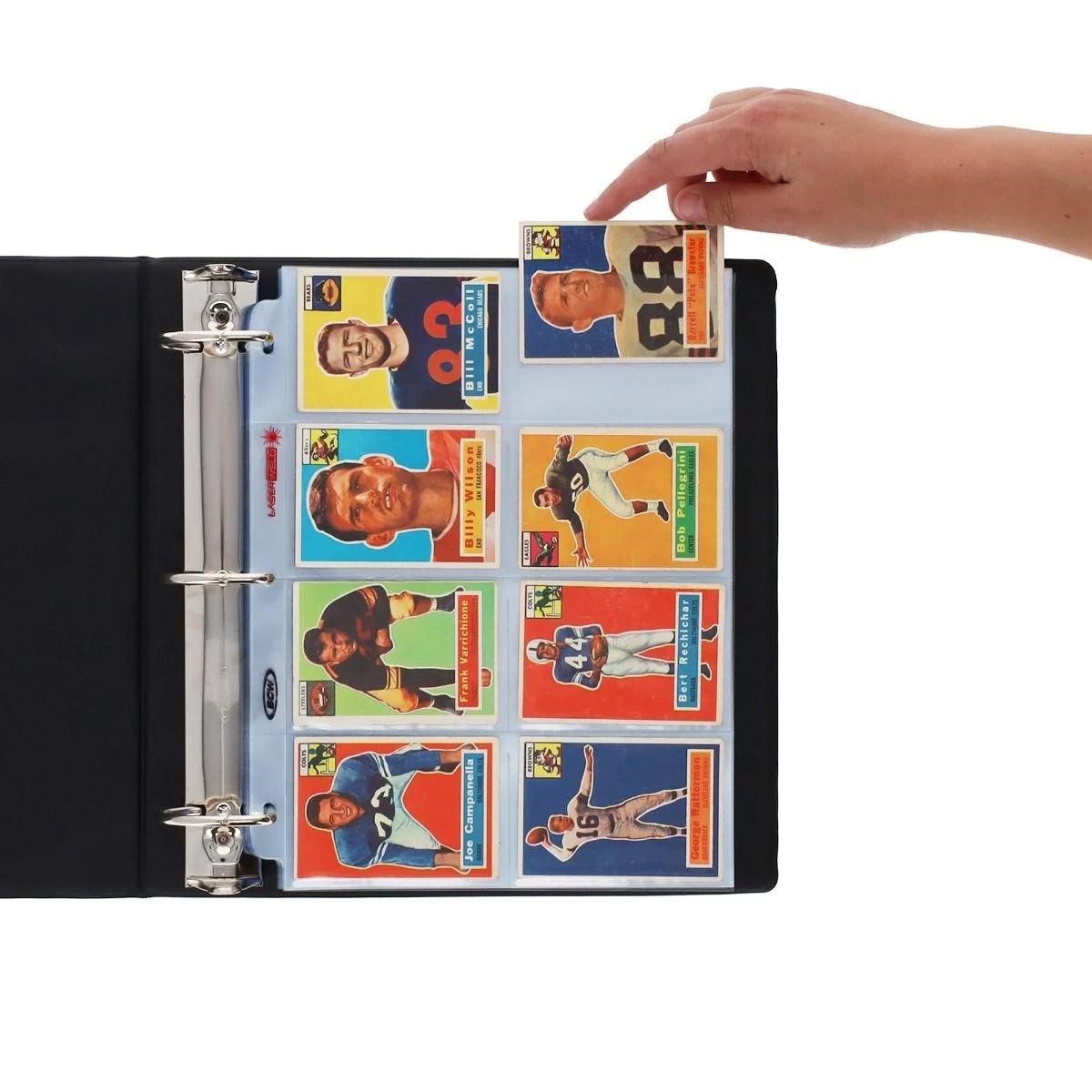 20 BCW 8 Pocket Album Pages Hold Vintage Sport Cards Acid Free Long Term Storage