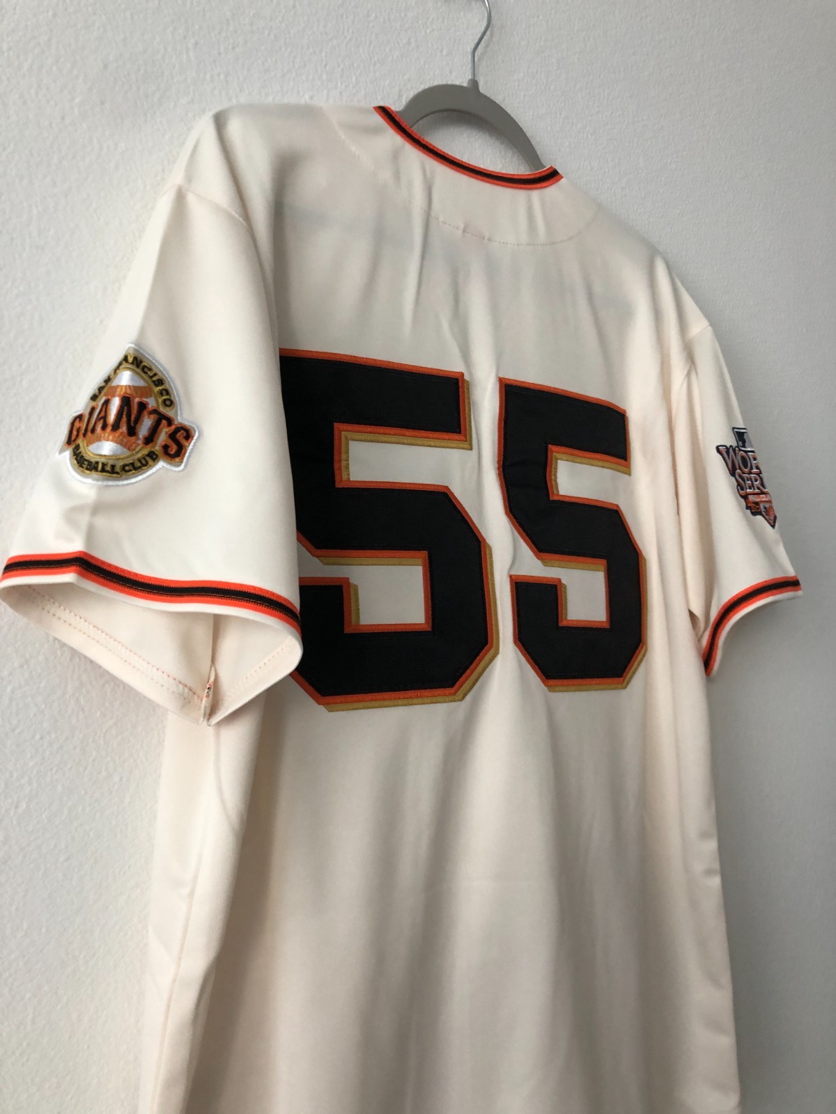 Vintage Tim Lincecum 2010 San Francisco Giants World Series cream throwback