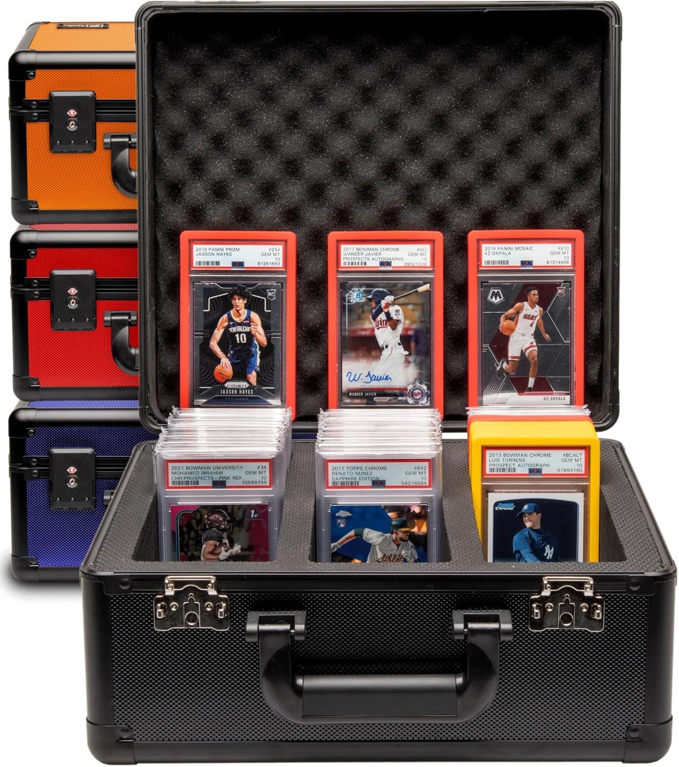 Impact-Resistant PSA Graded Card Case with TSA Approved Lock – 120+ Capacity