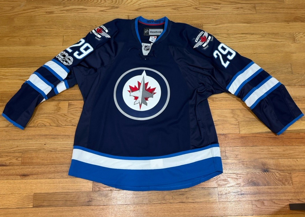 Winnipeg Jets Patrik Laine 2017 100th Anniversary Reebok Authentic Jersey Sz 54