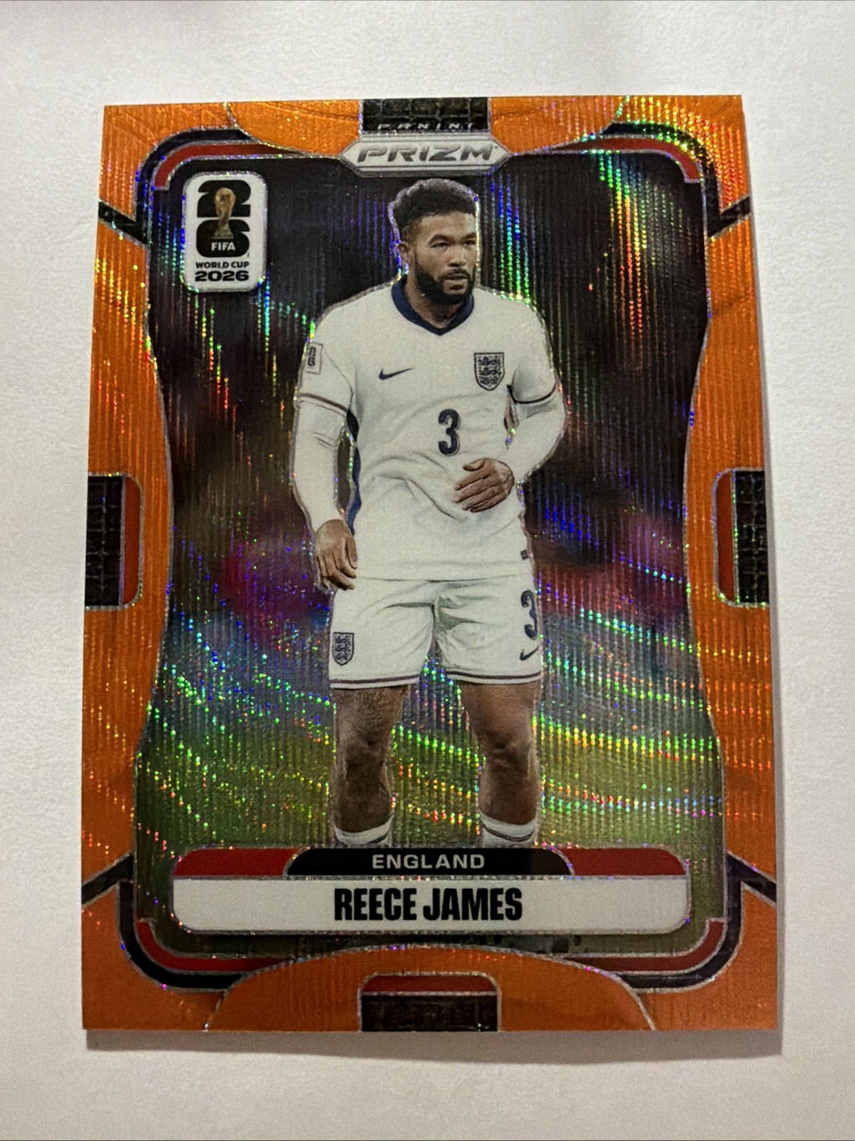 2026 Panini Prizm FIFA World Cup REECE JAMES #103 Orange Wave /125 England