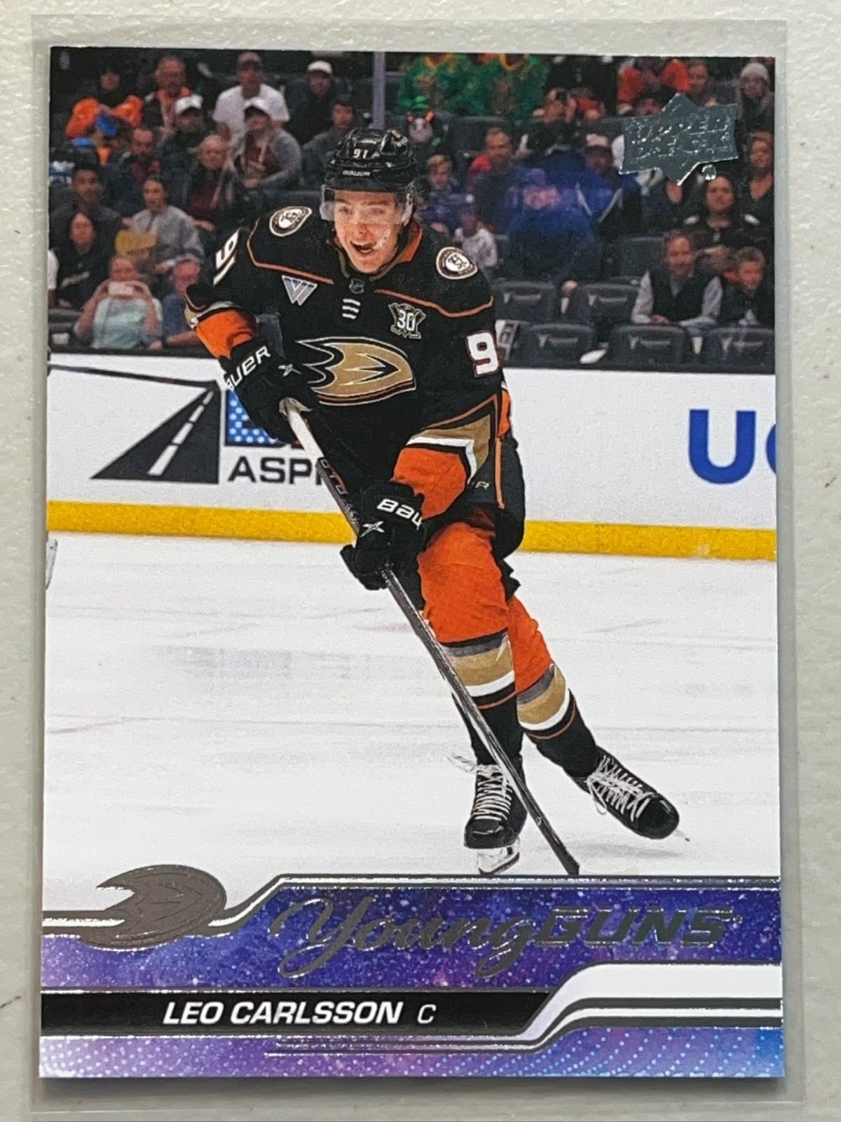 Leo Carlsson 2023-24 Upper Deck Series 2 Young Guns Rookie Card RC #468 Ducks A